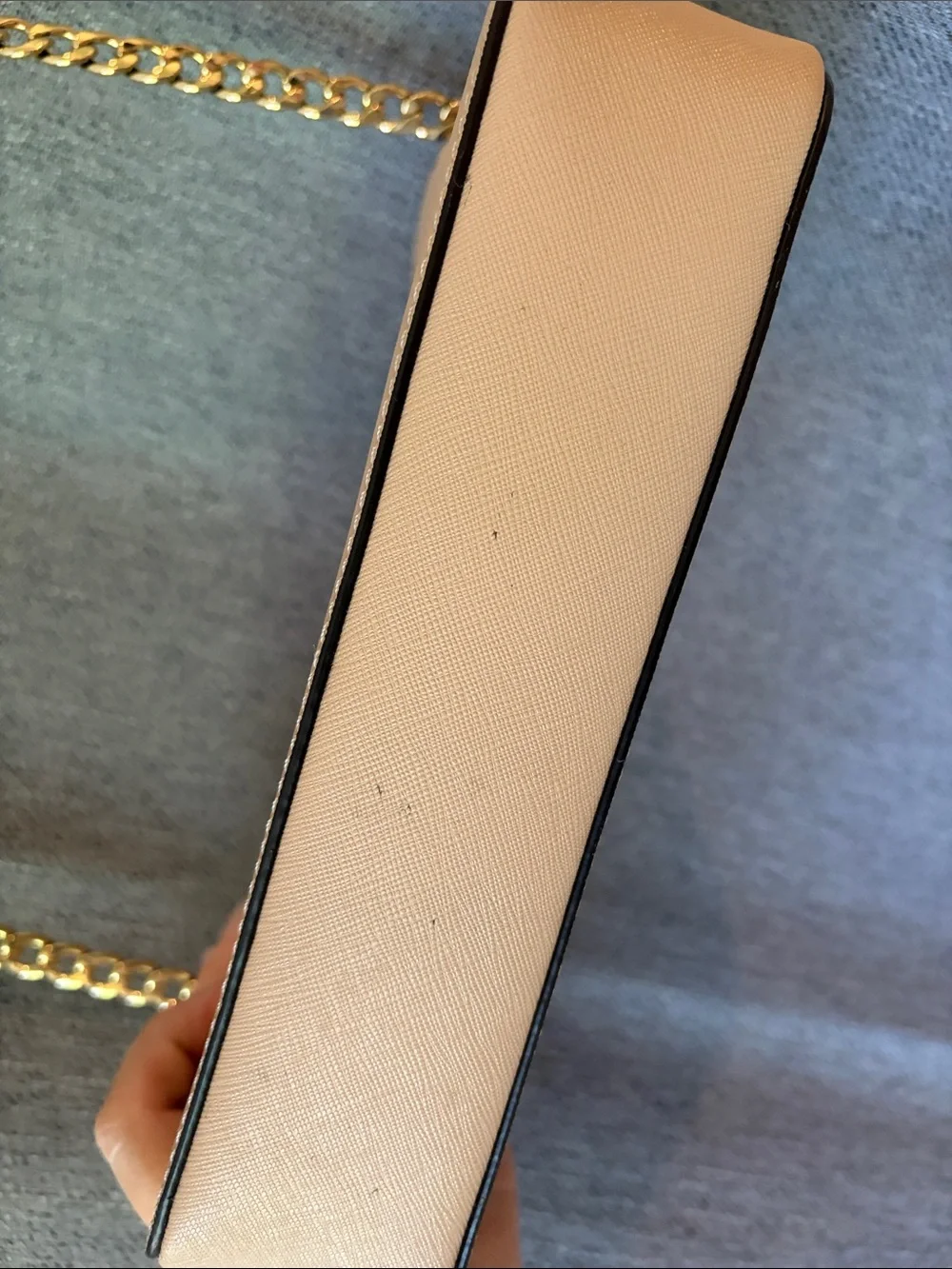 Michael Kors Saffiano Crossbody with Gold Chain